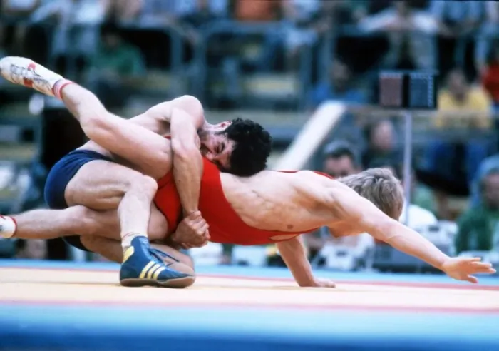 Framed Print : Krysta v Serikov - Wrestling - 1980, at the Olympic Games Moscow Framed Print : Krysta v Serikov - Wrestling - 1980, at the Olympic Games Moscow