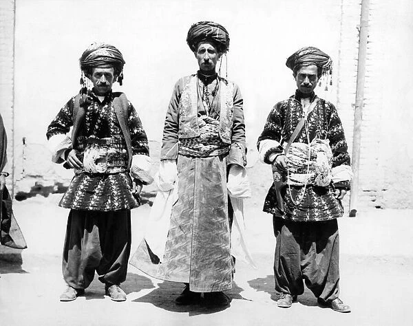 Kurds in Tehran, Iran, for the coronation of Reza Shah Pahlevi, Shah of Iran, April 1926