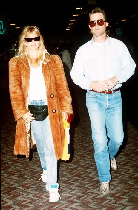 Framed Print : Kurt Russell actor with Goldie Hawn actress at Heathrow Airport DBase MSI Framed Print : Kurt Russell actor with Goldie Hawn actress at Heathrow Airport DBase MSI
