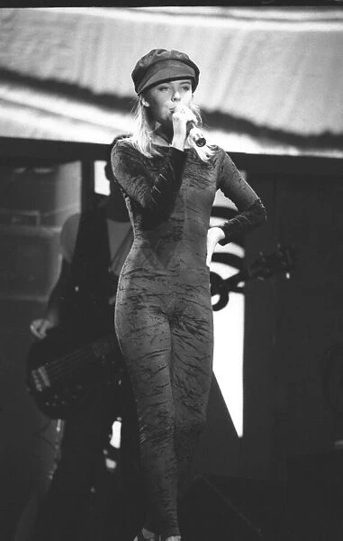 Kylie Minogue on stage during her concert at the NEC Arena in Birmingham 17th April 1990