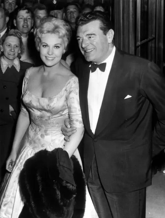 Framed Print : Kym Novak and Jack Hawkins may 1956 at Blackpool Film Premier Framed Print : Kym Novak and Jack Hawkins may 1956 at Blackpool Film Premier