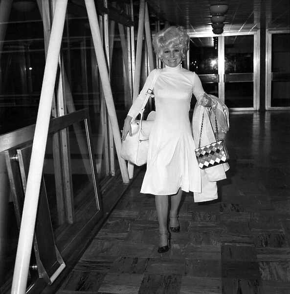 L. A. P. Actress Barbara Windsor. Departure of actress Barbara Windsor from London Airport