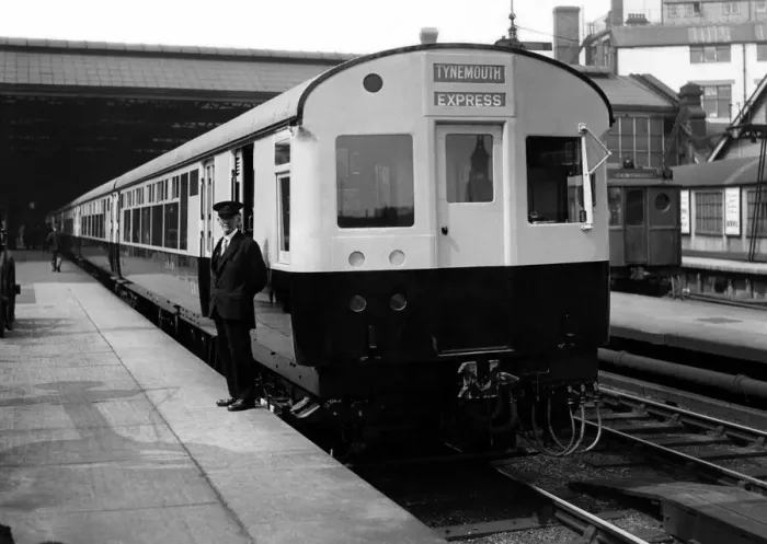 Framed Print : The L. N. E. R.s latest electric train made its inaugural run on the Newcastle to coast