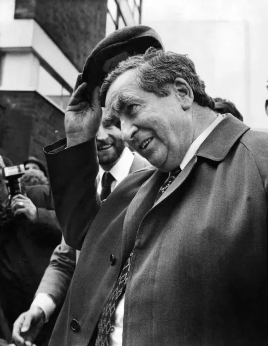 Framed Print : Labour chancellor Denis Healey. February 1983 P005500 Framed Print : Labour chancellor Denis Healey. February 1983 P005500