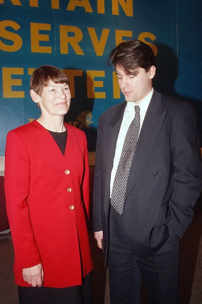 Labour councillor Glenda Jackson with her son Dan Hodges. 12th April 1997