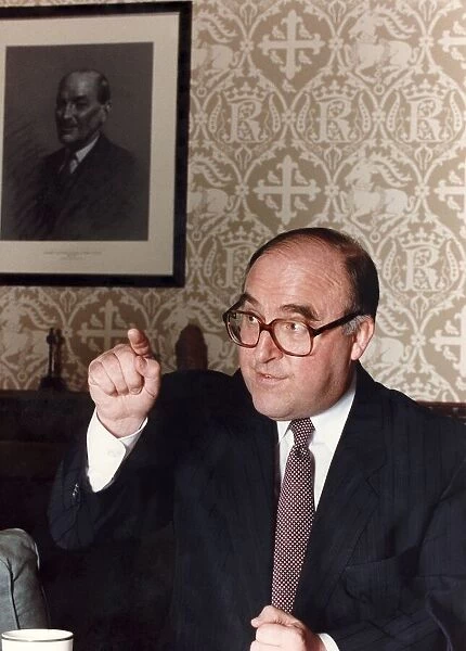 Labour Leader John Smith seen here in his office at the Palace of Westminster