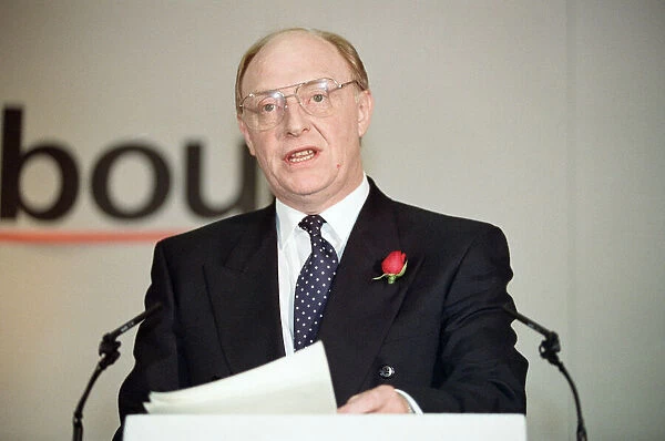 Labour leader Neil Kinnock during the 1992 General Election campaign. 26th March 1992