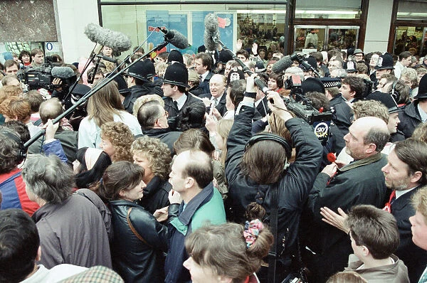 Labour leader Neil Kinnock hitting the campaign trail in Southampton ahead of the 1992