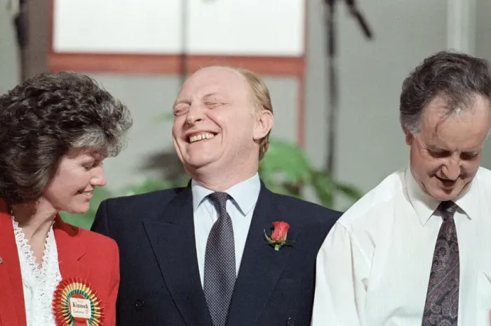 Framed Print : Labour leader Neil Kinnock receives the results of the 1992 General Election Framed Print : Labour leader Neil Kinnock receives the results of the 1992 General Election