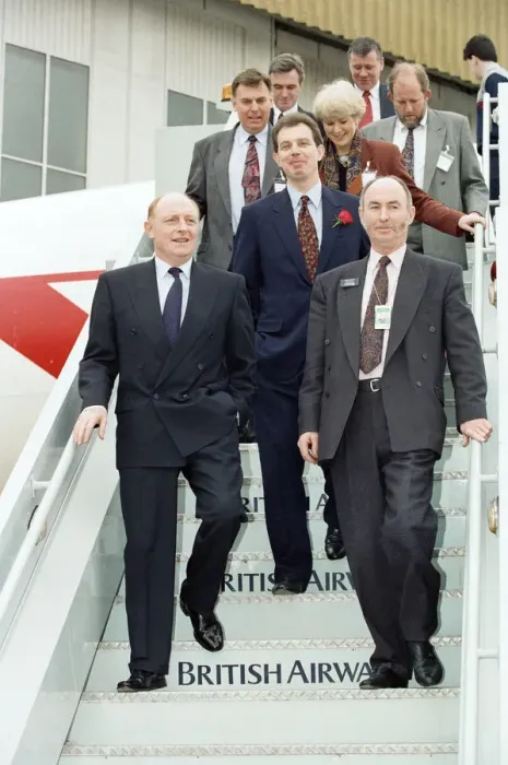 Framed Print : Labour leader Neil Kinnock visits the British Airways training centre at Heathrow Airport Framed Print : Labour leader Neil Kinnock visits the British Airways training centre at Heathrow Airport
