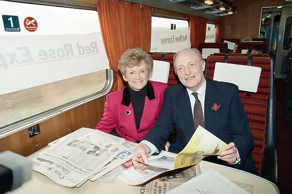 Labour leader Neil Kinnock and his wife Glenys on the campaign trail ahead of the 1992