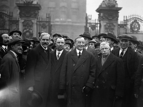 Labour Ministers outside Buckingham Palace following the formation of the first Labour