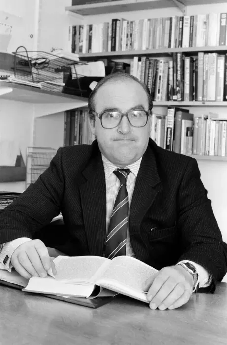 Framed Print : Labour MP John Smith at home in Edinburgh in his study. 26th September 1984
