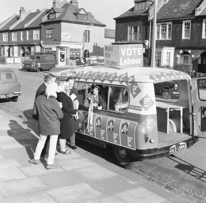 Framed Print : Labour MP Margaret McKay has bought an ice cream van from which to canvass her Framed Print : Labour MP Margaret McKay has bought an ice cream van from which to canvass her