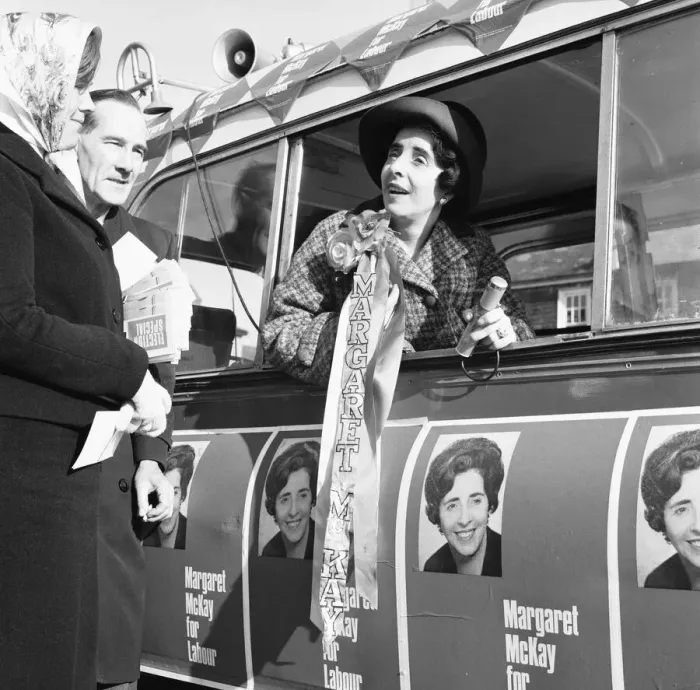Framed Print : Labour MP Margaret McKay has bought an ice cream van from which to canvass her Framed Print : Labour MP Margaret McKay has bought an ice cream van from which to canvass her