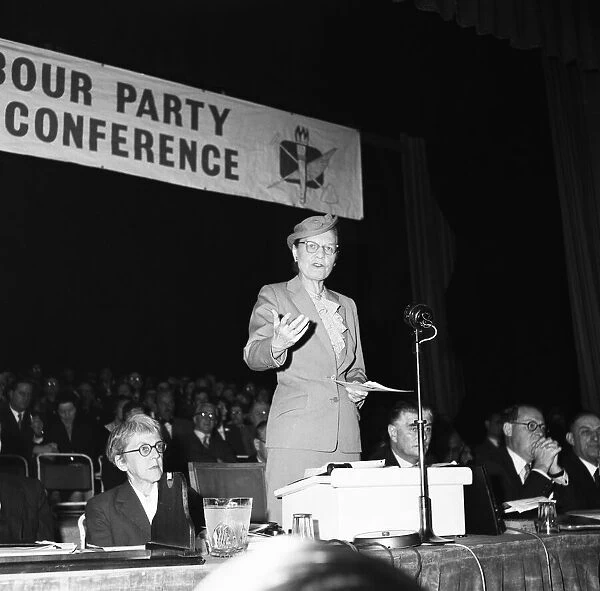 Labour Party Conference 10th October 1955. The Conference Chairman, Dr