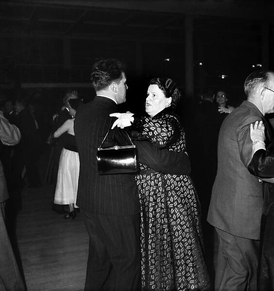 Labour Party Conference 1953: Mrs. Bessie Braddock dances with Jim Johnson (M