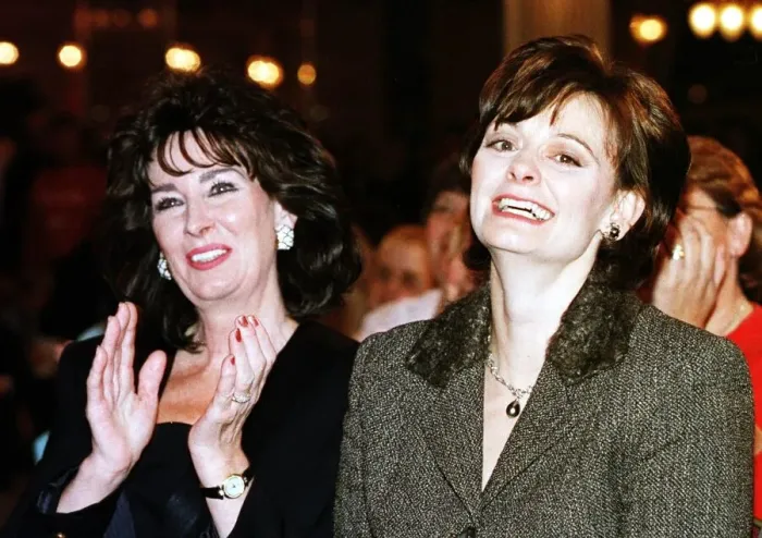Framed Print : Labour Party Conference 1998 Cherie Blair and Pauline Prescott enjoy the speech Framed Print : Labour Party Conference 1998 Cherie Blair and Pauline Prescott enjoy the speech
