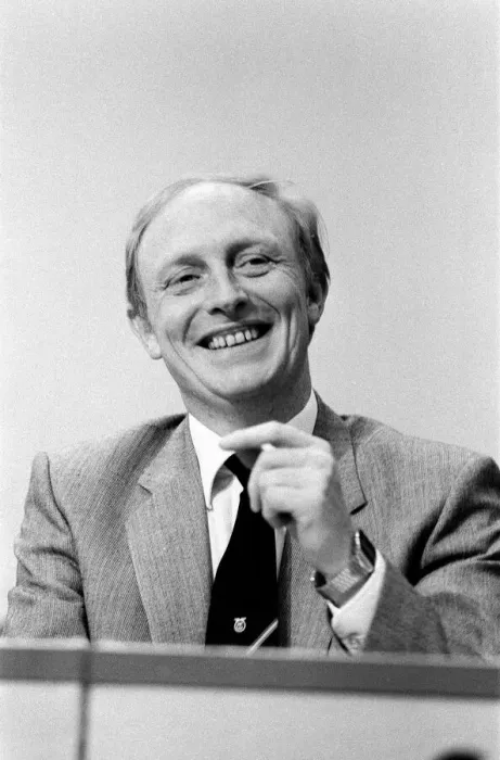 Framed Print : Labour Party Conference in Brighton. Neil Kinnock celebrates becoming the new leader of Framed Print : Labour Party Conference in Brighton. Neil Kinnock celebrates becoming the new leader of