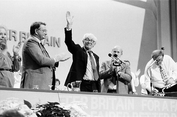 Labour Party Conference in Brighton. Former leader of the party, Michael Foot
