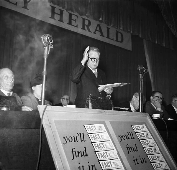 Labour Party Conference. Herbert Morrison speaking. September 1952 C4828-009