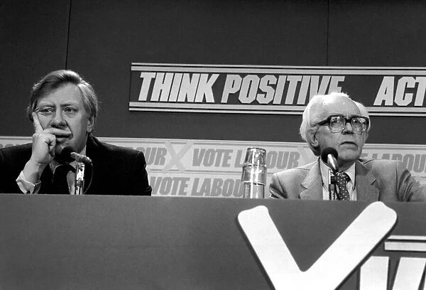 Labour Party Conference: Labour leader Michael Foot (right
