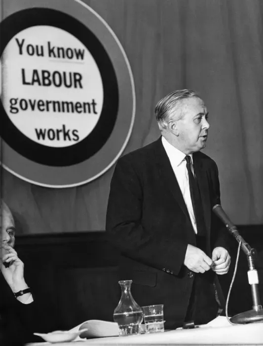 Framed Print : Labour Party Election manifesto. Mr. Harold Wilson tonight outiined the Labour party