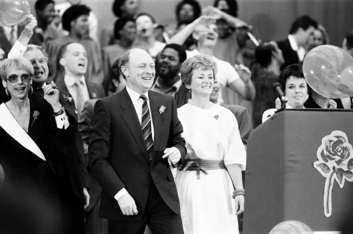 Framed Print : Labour Party rally held at the Business Design Centre during the 1987 election campaign Framed Print : Labour Party rally held at the Business Design Centre during the 1987 election campaign