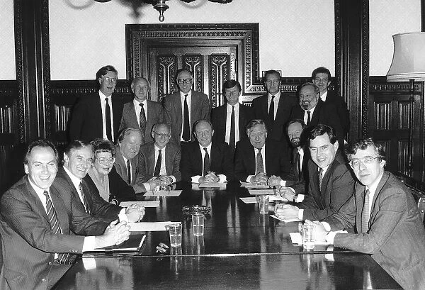 Labour Party Shadow Cabinet 1988 Back row L_R Michael Meacher, David Clark