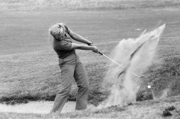 Framed Print : Ladies British Open Championship at Southport. Pia Nilsson. 29th July 1982 Framed Print : Ladies British Open Championship at Southport. Pia Nilsson. 29th July 1982