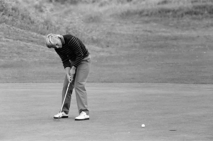 Framed Print : Ladies British Open Championship at Southport. Pia Nilsson. 29th July 1982 Framed Print : Ladies British Open Championship at Southport. Pia Nilsson. 29th July 1982
