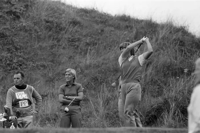 Framed Print : Ladies British Open Championship at Southport. Debbie Massey, Pia Nilsson. 29th July 1982 Framed Print : Ladies British Open Championship at Southport. Debbie Massey, Pia Nilsson. 29th July 1982