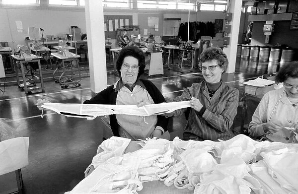 Ladies testing panti-girdles. February 1975 75-01091