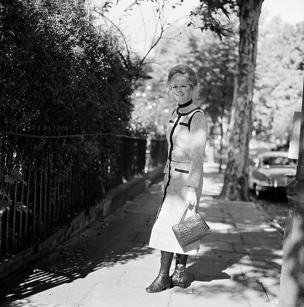 Lady Antonia Fraser wearing a tweed outfit outside her West London home