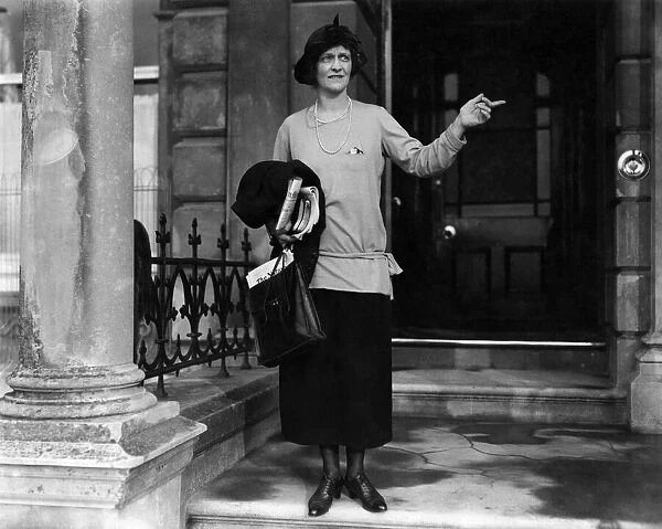 Lady Astor, first woman member of parliament. Octobe 1924