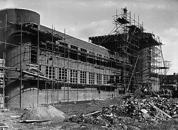 Lady Bankes School, Ruislip Manor, under construction 1935