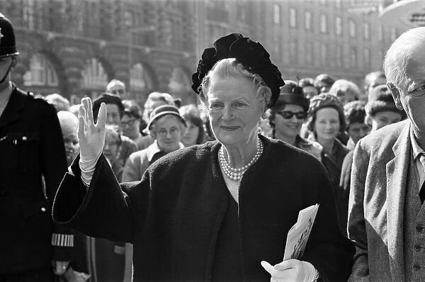Lady Churchill on her 80th birthday. 1st April 1965