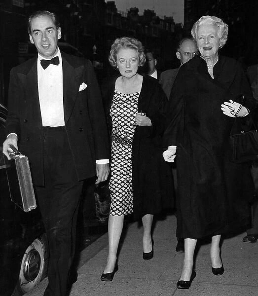 Lady Churchill (right) arrives at the Middlesex hospital to visit Sir Winston
