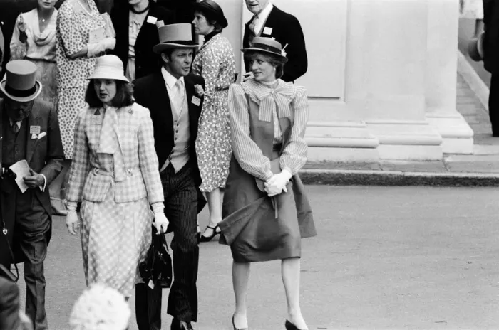 Framed Print : Lady Diana Spencer, centre, enjoys the day with some friends on the last day of Royal