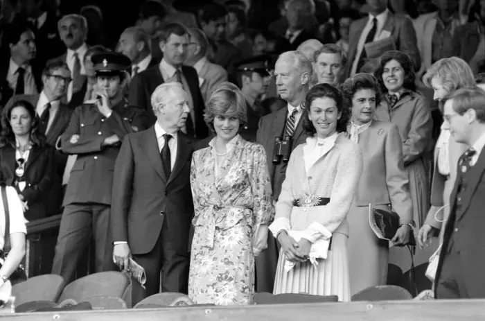 Framed Print : Lady Diana Spencer in the Royal Box on Centre Court at the Wimbledon Tennis Championships