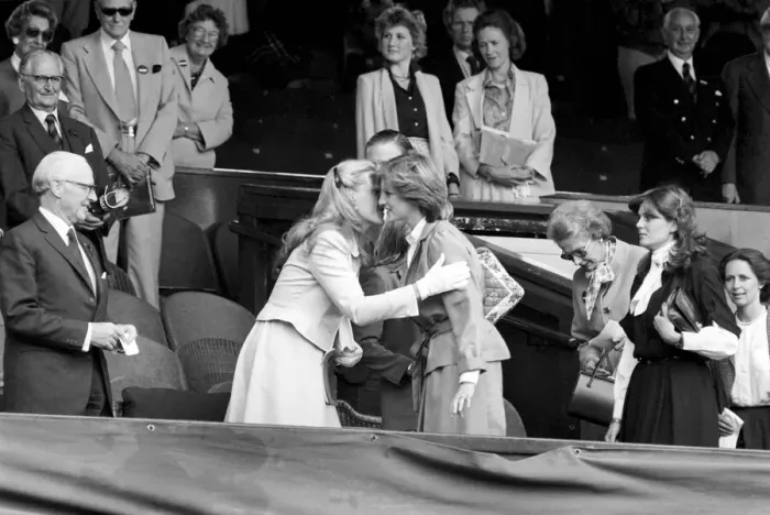 Framed Print : Lady Diana Spencer in the Royal Box on Centre Court at the Wimbledon Tennis Championships