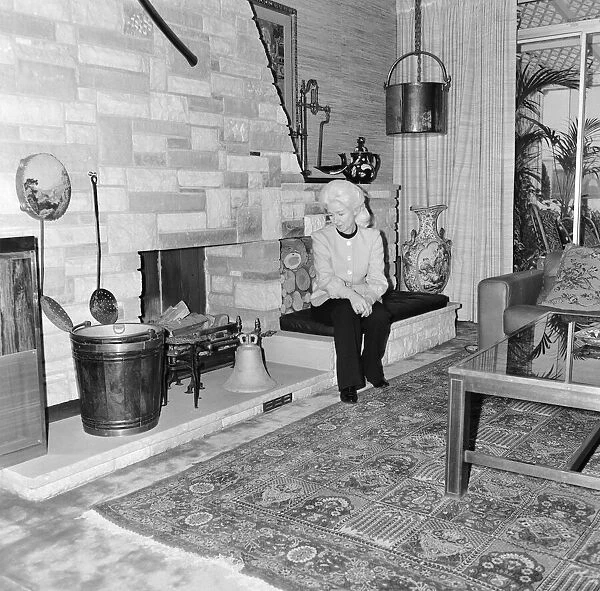 Lady Grade, wife of media mogul Lew Grade, pictured at their home, 1974