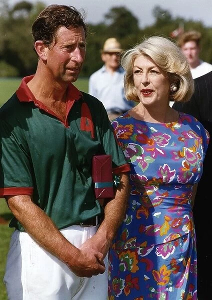 Lady Kanga Tryon and Prince Charles at Polo Match in November 1993