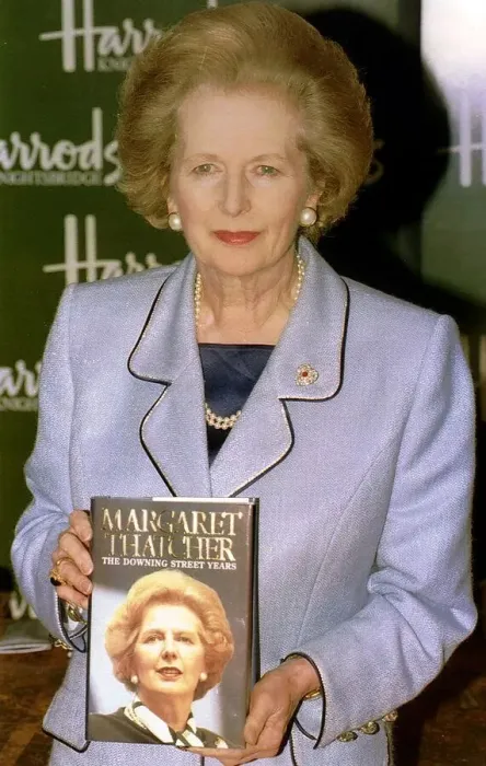 Framed Print : Lady Margaret Thatcher former Prime Minister at her book signing at Harrods