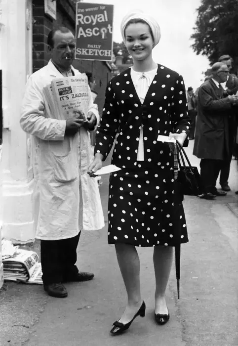 Framed Print : Lady Tavistock-formerly Henrietta Tiarks seen here outside Royal Ascot. June 1965 P007157