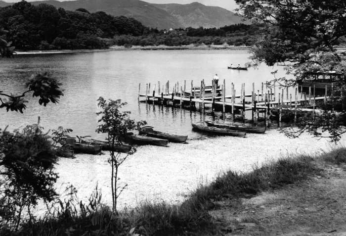 Framed Print : Lake District - Derwentwater - The Boat Station 4 June 1963 Framed Print : Lake District - Derwentwater - The Boat Station 4 June 1963