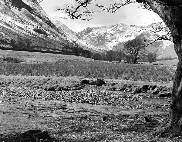 Lake District - Patterdale with Helvellyn in the background 4 April 1969