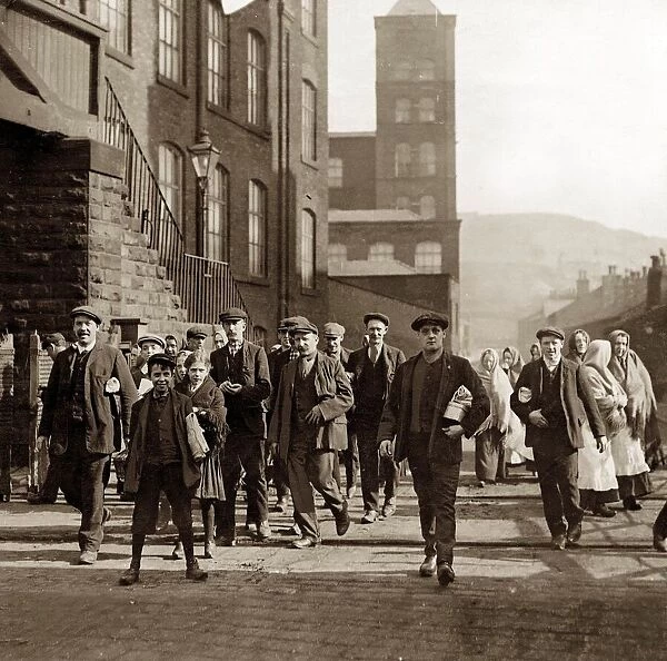 Lancashire Cotton Lock Out - Operatives Leaving the Mills textile industry