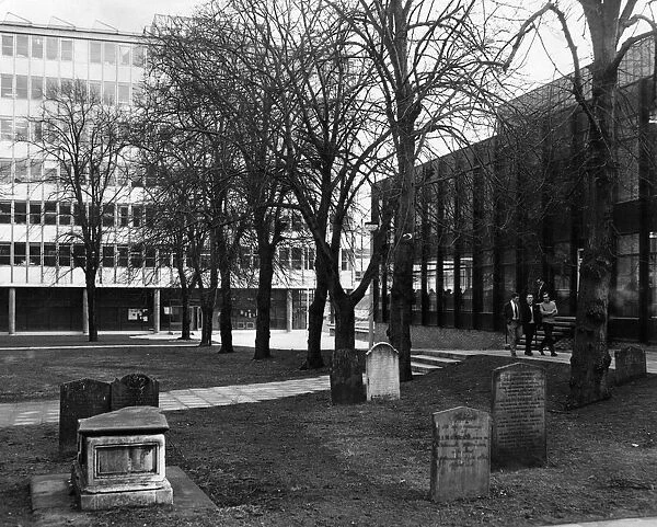 Lanchester College, viewed from Priory Street, Coventry, 7th January 1965