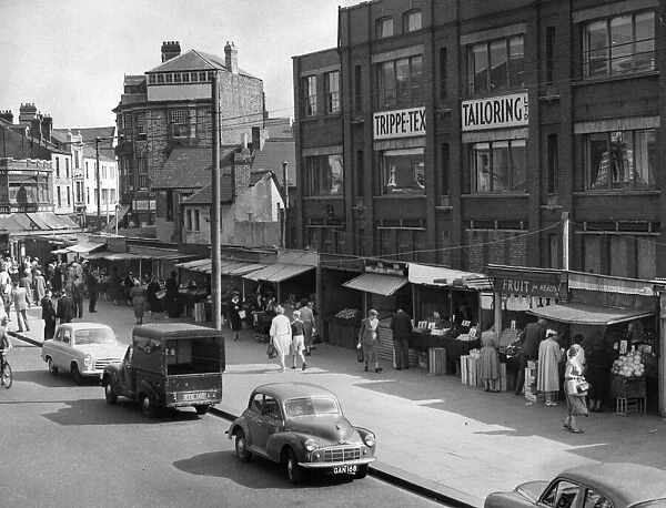 Mill Lane Fruit Market, Cardiff, Wales, Wednesday 22nd August 1956